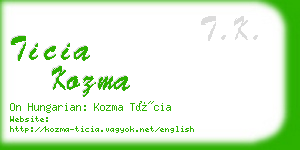 ticia kozma business card